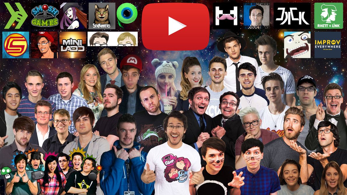 Youtubers Logos Wallpaper