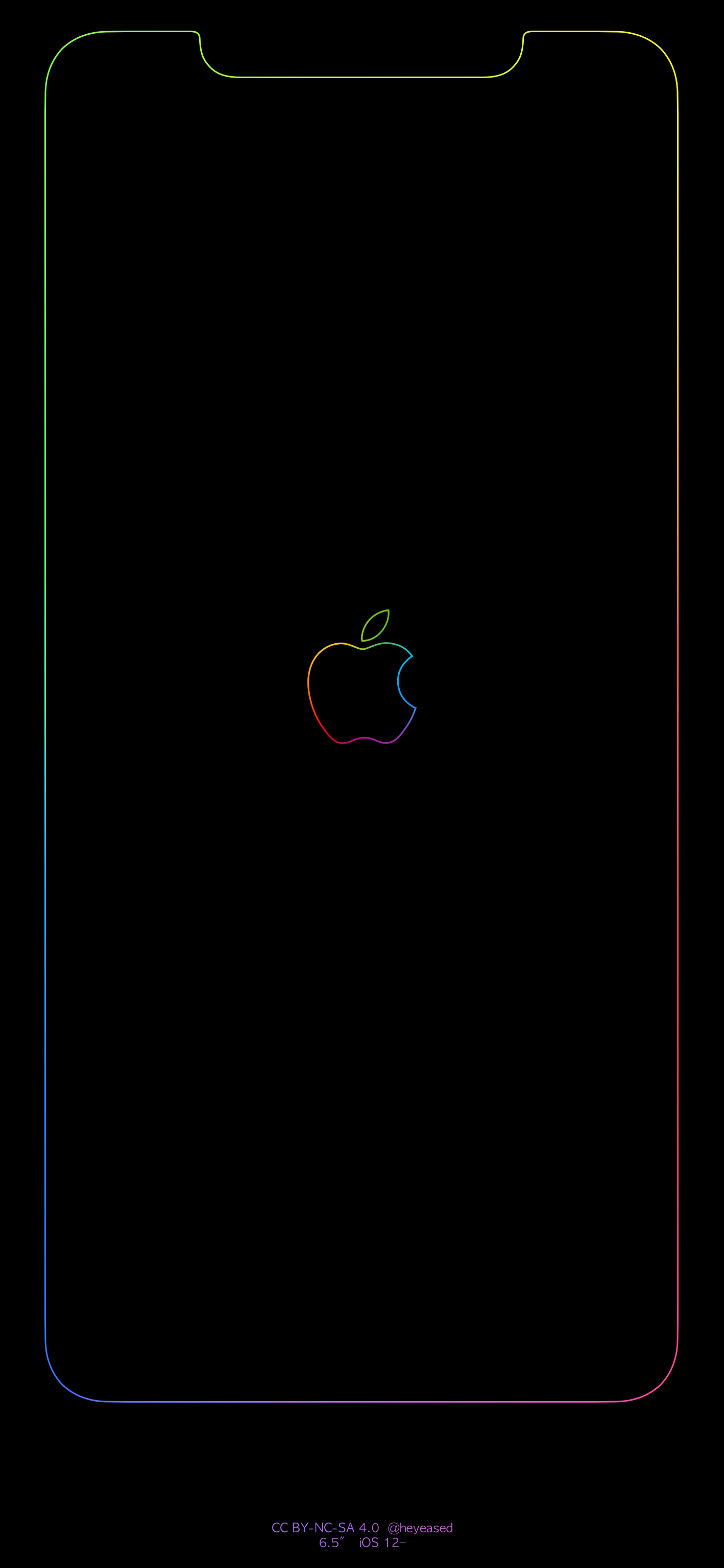 Rainbow border & apple logo iPhone wallpapers Imgur links