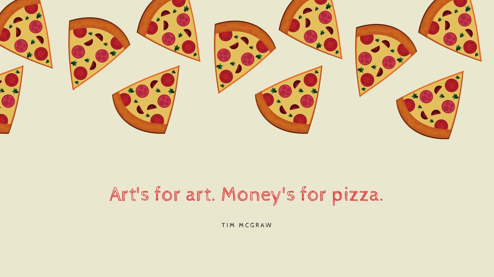 Cream Pizza Love Triangle Funny Wallpaper