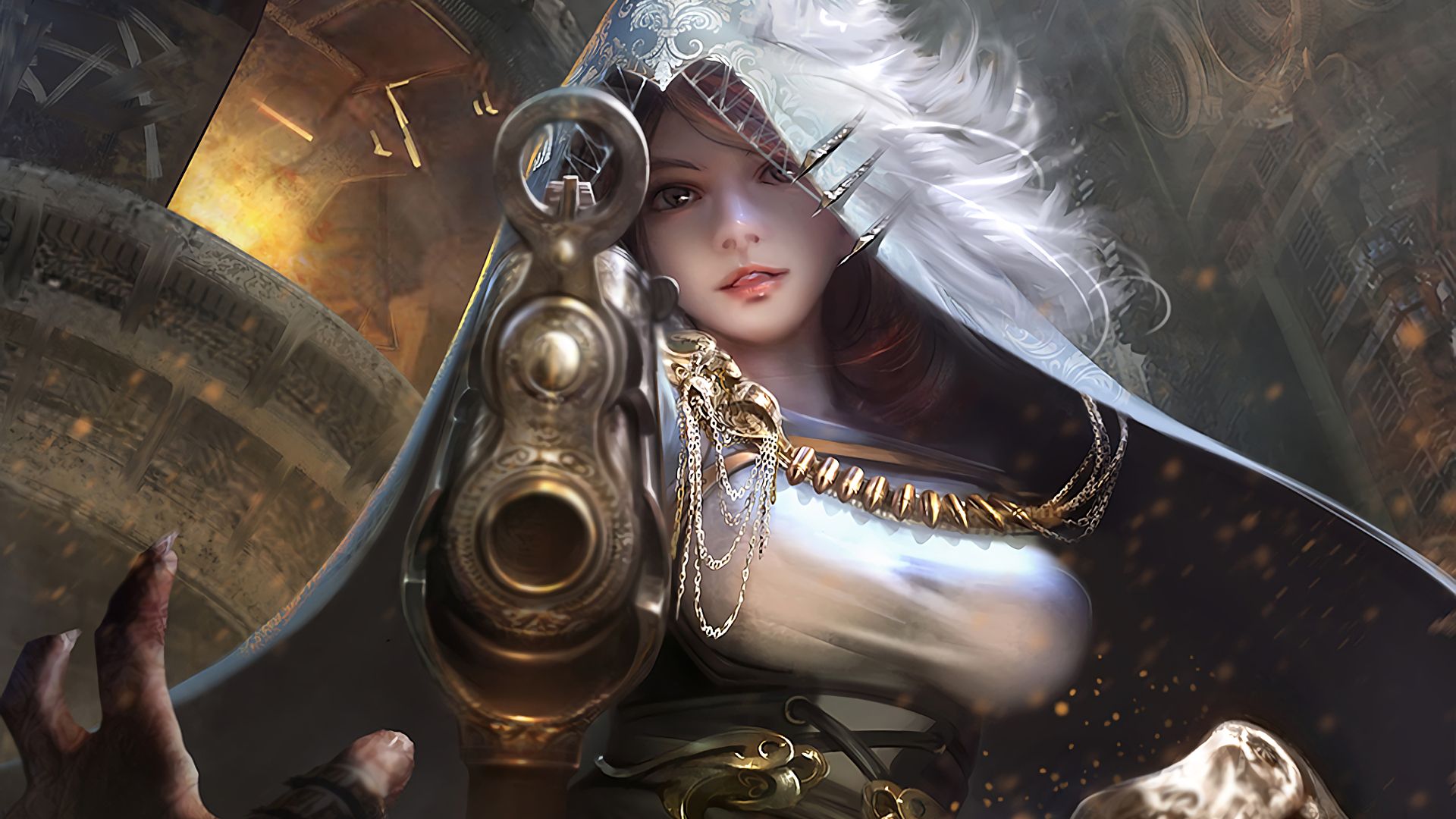 Warrior Girl Fantasy Art Wallpaper & Background