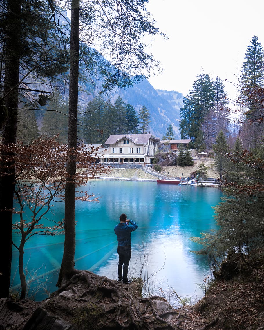 Blausee switzerland lake 1080P, 2K, 4K, 5K HD wallpaper free