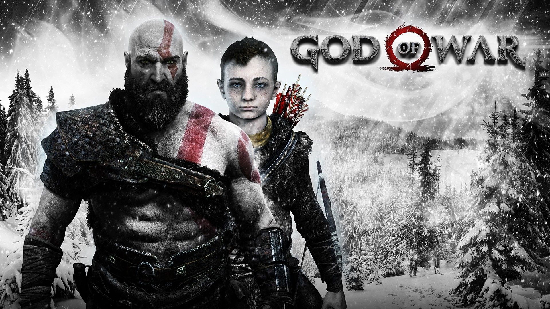 Wallpaper God of War, Kratos, Atreus, Games