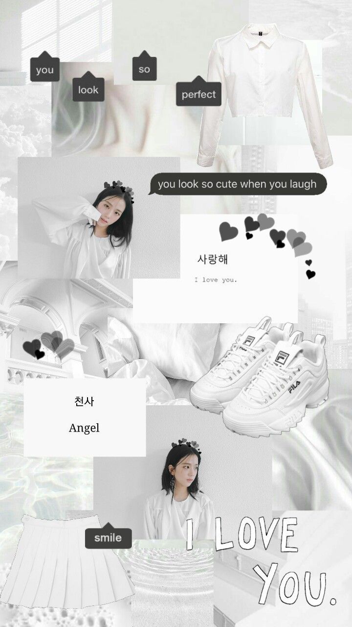 jisoo white collage aesthetic wallpaper #blackpink #jisoo