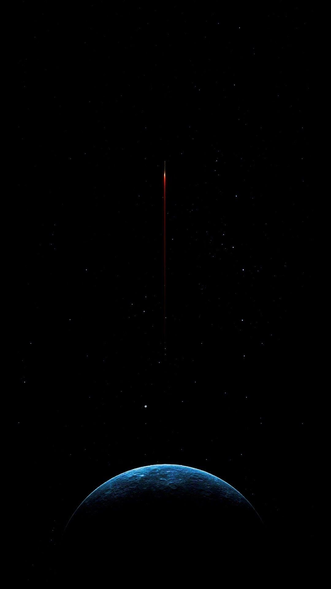 Minimalist Space Themed iPhone Wallpaper