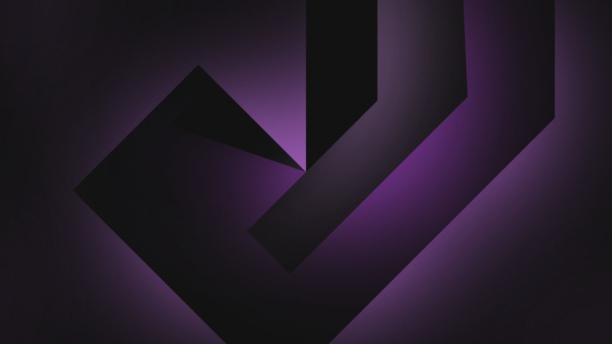 Violet Geometric Dark Shapes 1440P Resolution Wallpaper