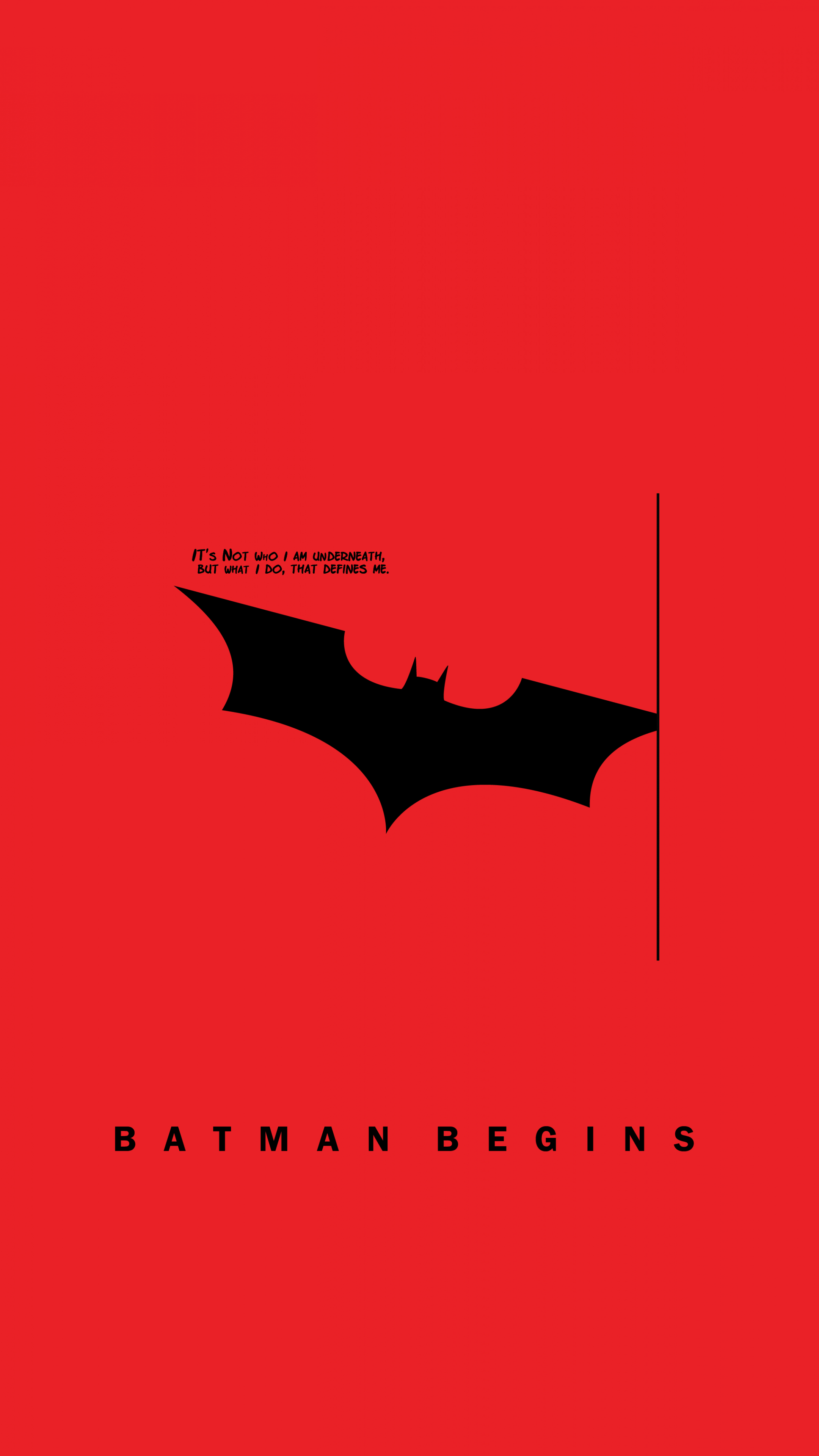 Download Batman Begins, quotes, minimal wallpaper, 2160x 4К