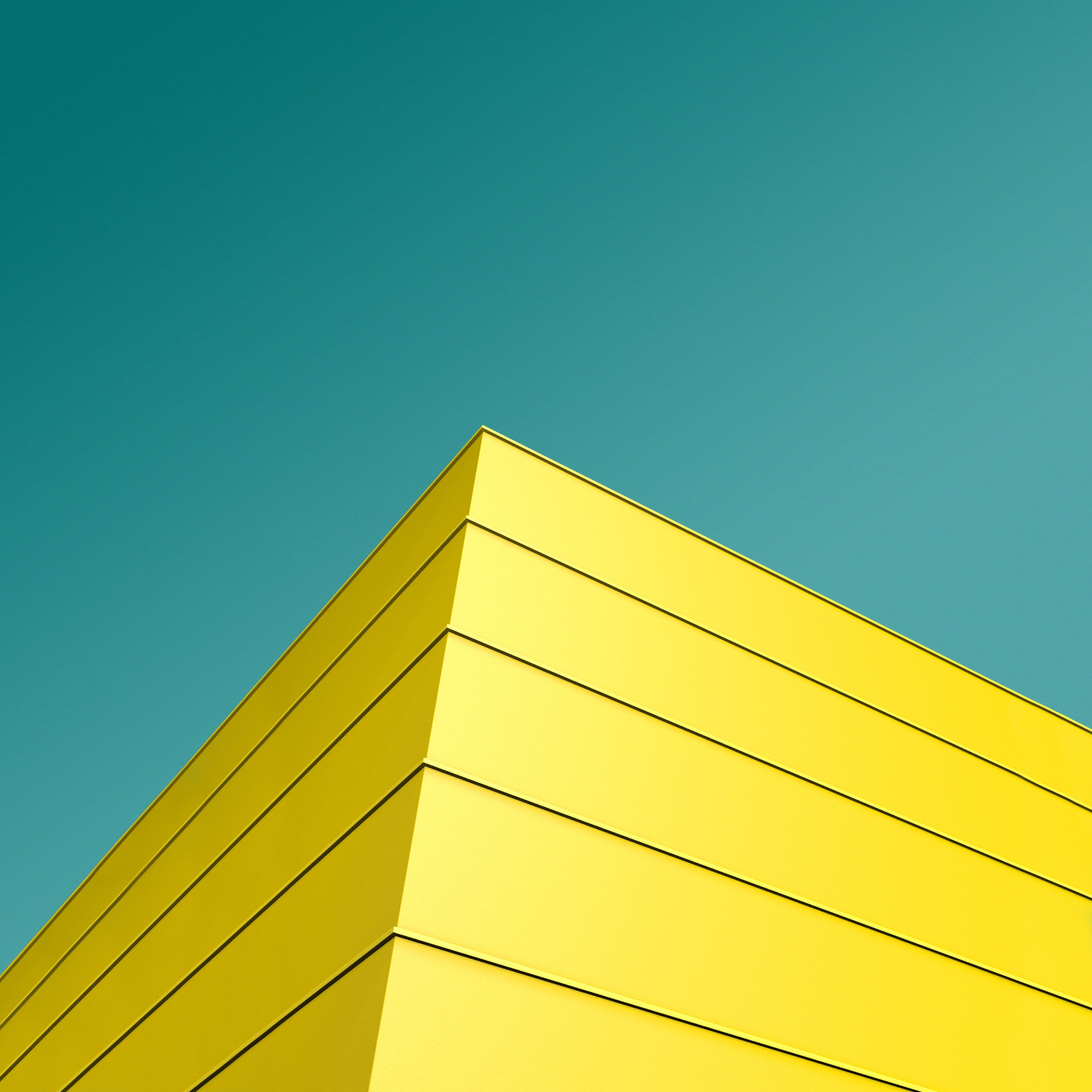 Geometric, Architecture, Minimal, Yellow HD wallpaper. Wallpaper