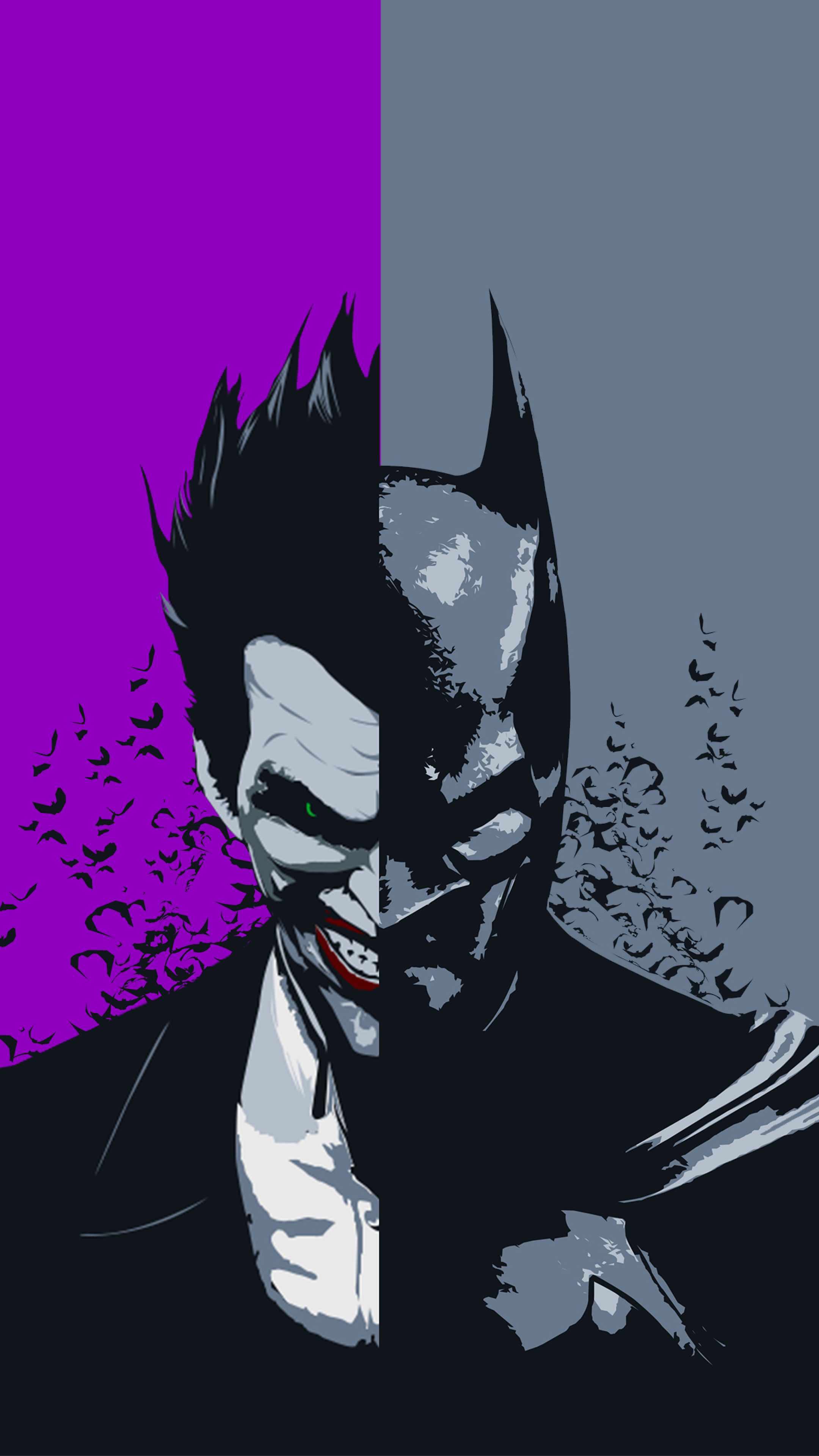 4K Batman and Joker Minimalist Sony Xperia X, XZ, Z5