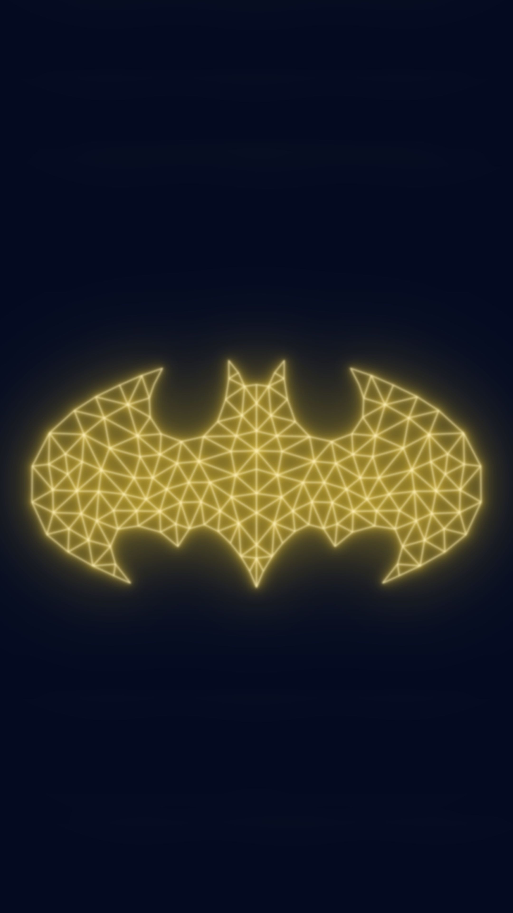 Download Batman, logo, shining, minimal, art wallpaper, 2160x3840