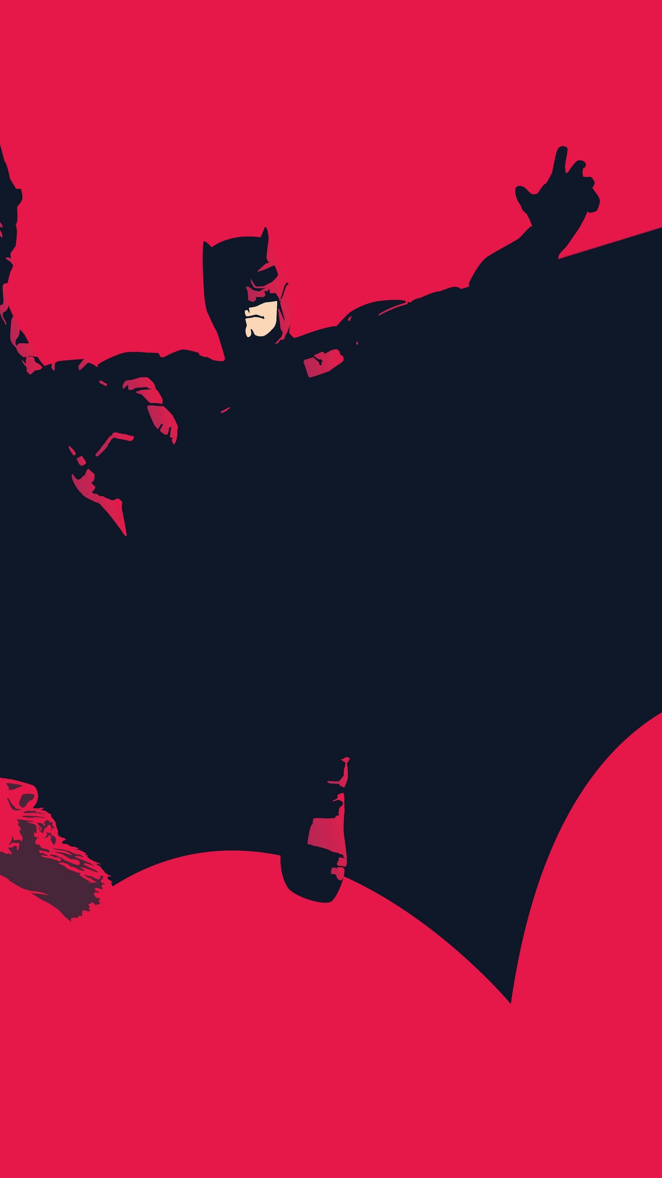 Download 2160x3840 wallpaper justice league, batman, minimal art