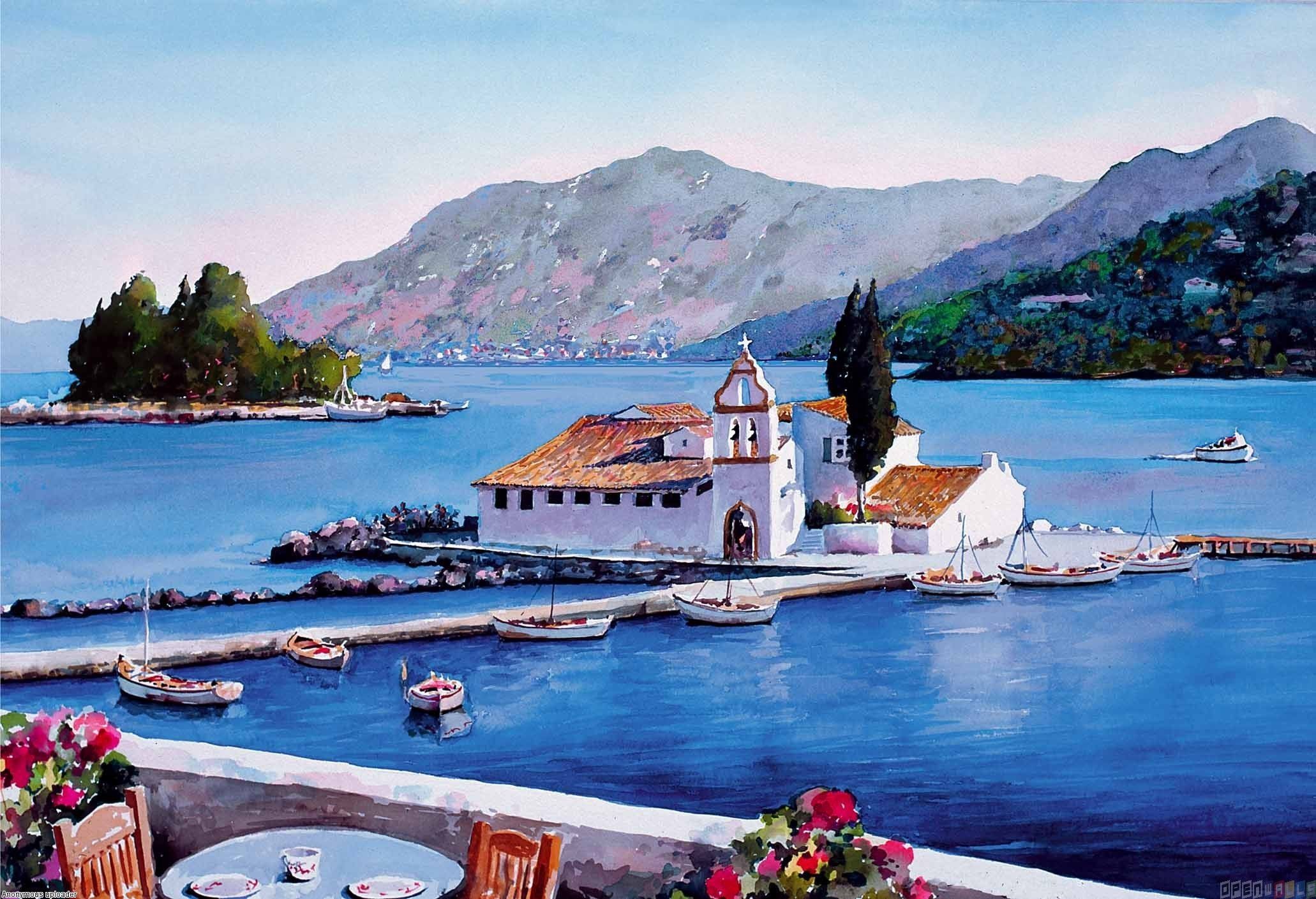 Greek Island Wallpaper