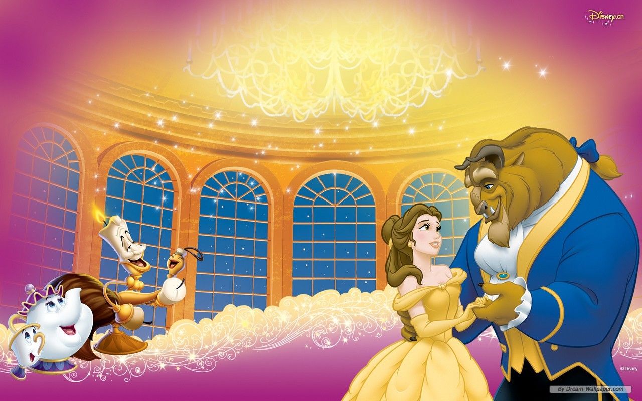 Beauty and the Beast White Background