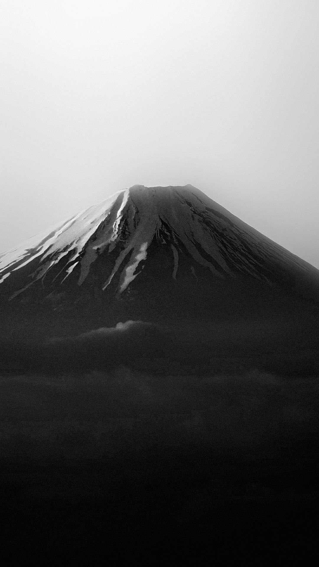 Mount Fuji Japan Black White android wallpaper, wallpaper mount