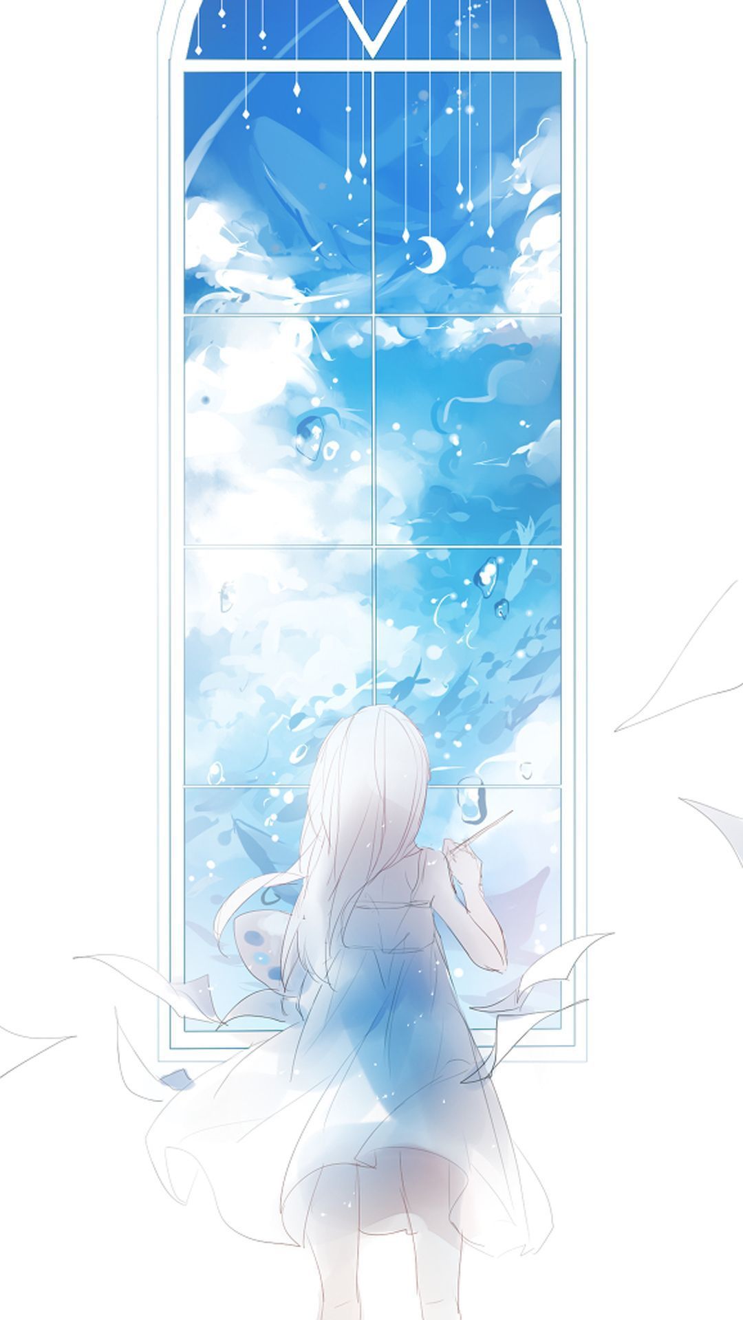 Dream in window. Anime wallpaper iphone, Anime wallpaper, Blue