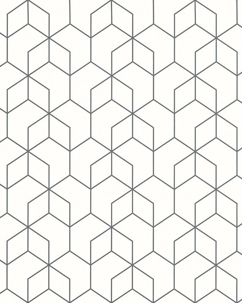 Dimensions 3D Geometric Black and White Wallpaper HI40 Wallpaper Sales