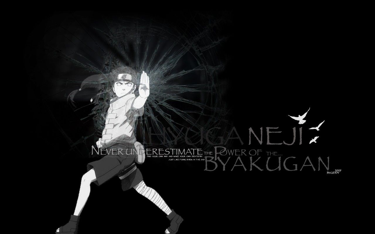 Hyuuga Neji, Anime Boys, Monochrome Wallpaper HD / Desktop