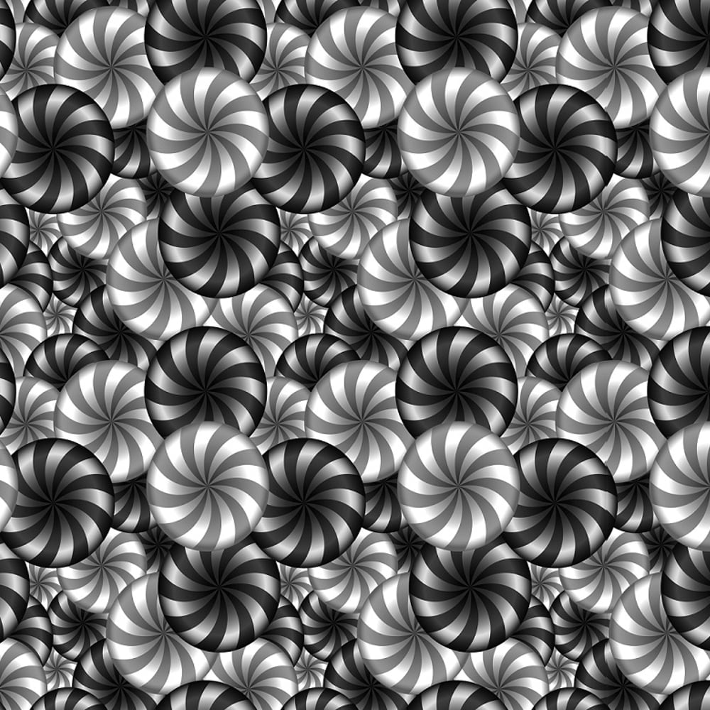 Rainbow Circle Pattern Wall Mural 3D Effect Black White Geometric