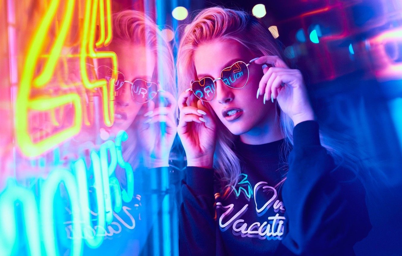 neon backgrounds for girls