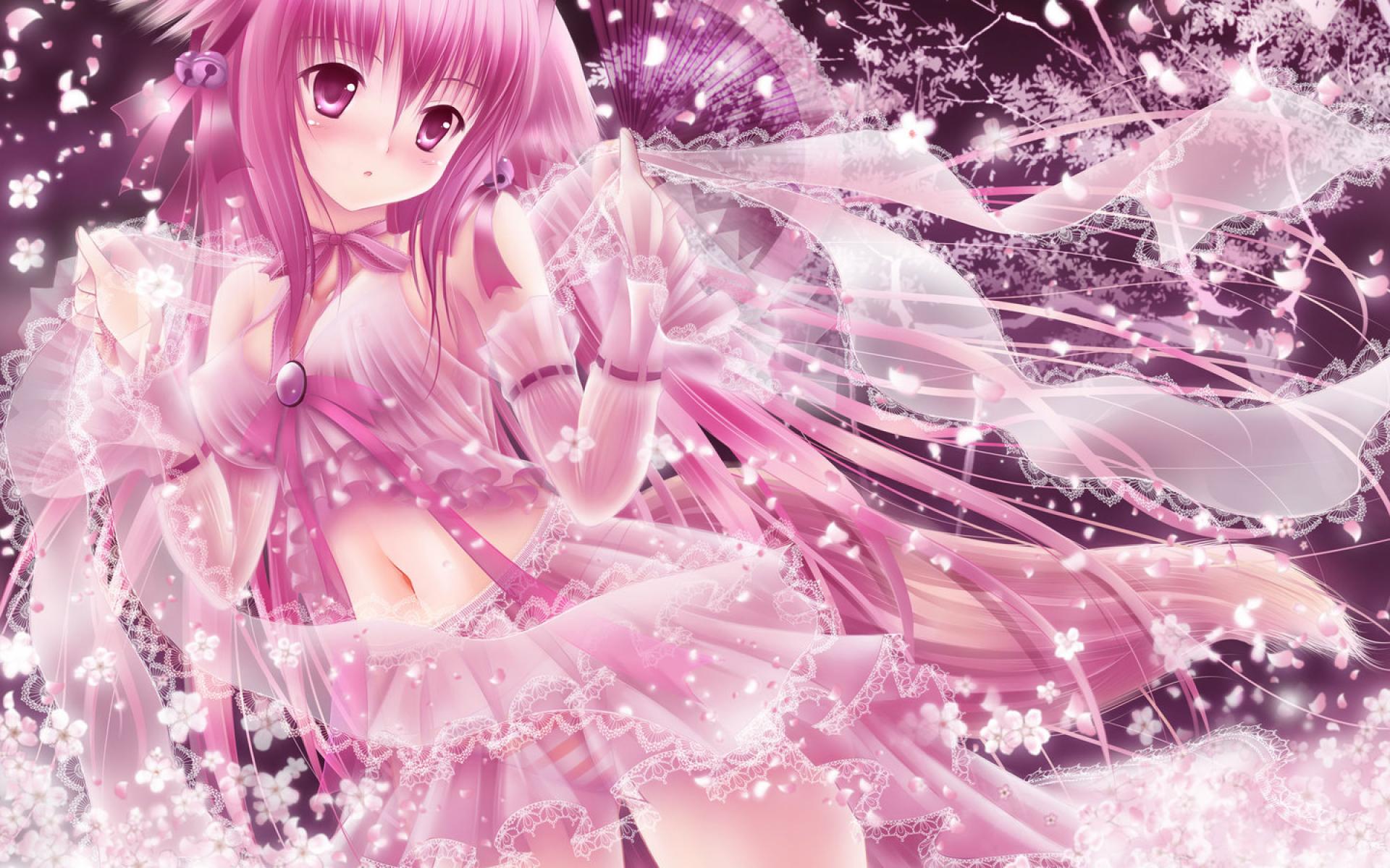Cute Pink Anime Girl Wallpaper & Background Download