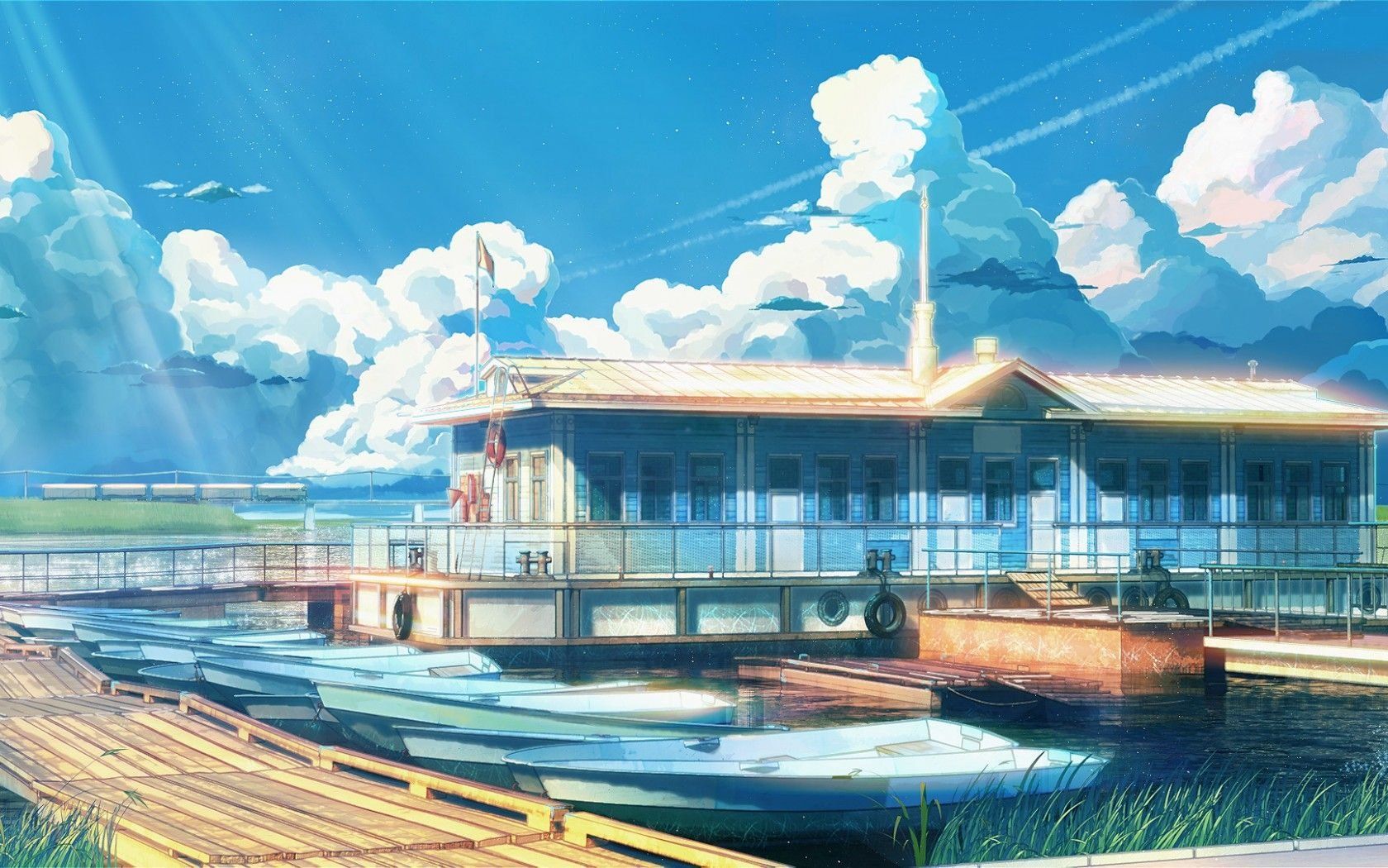 beautiful anime landscape wallpaper