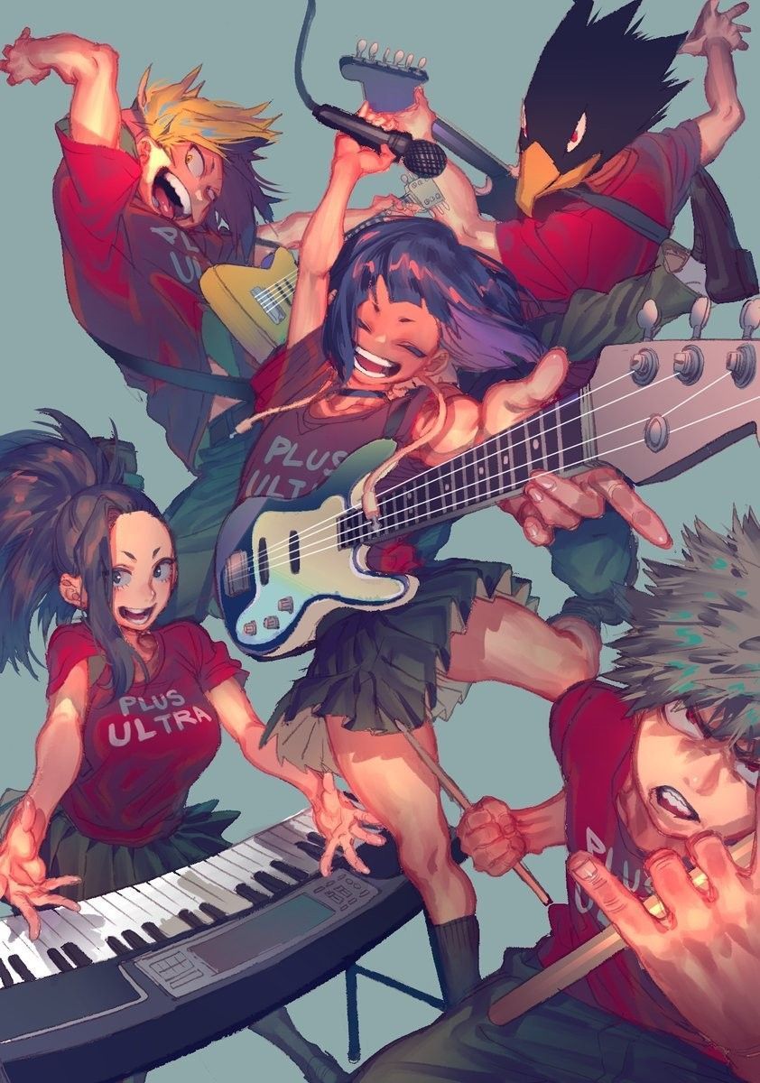 BNHA MHA Kaminari Denki & Jirou Kyouka & Tokoyami Fumikage