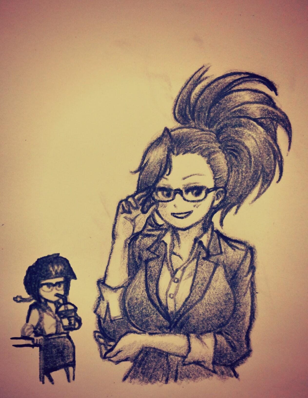 Momo Yaoyorozu from My Hero Acadmeia (feat: Kyouka Jirou)