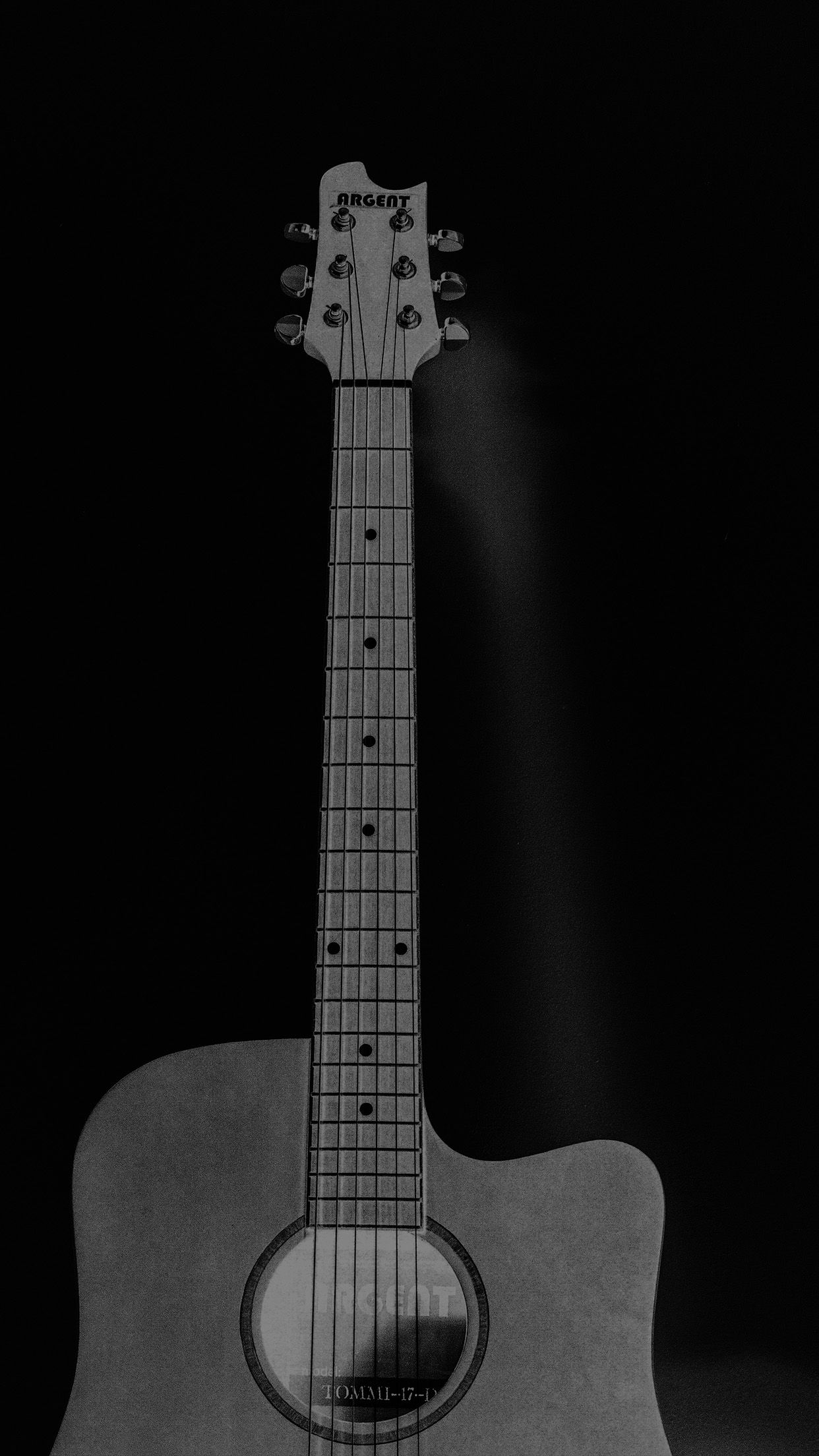 iPhone Black Guitar Wallpaper HD