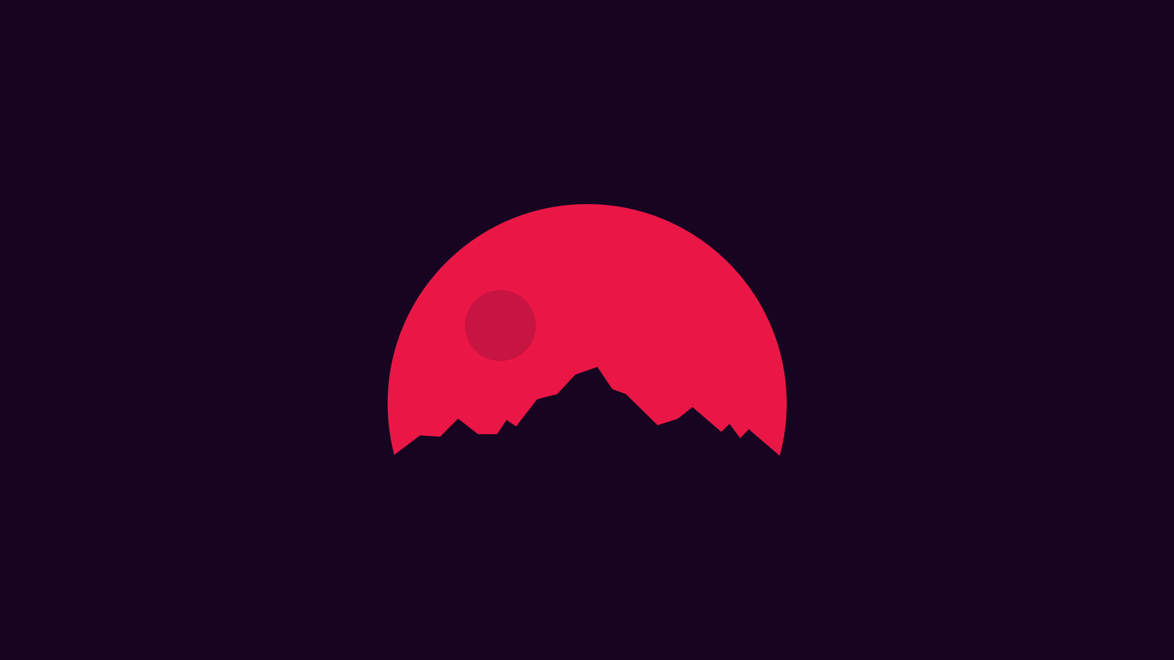 General 3840x2160 mountains minimalism red. Minimalist desktop