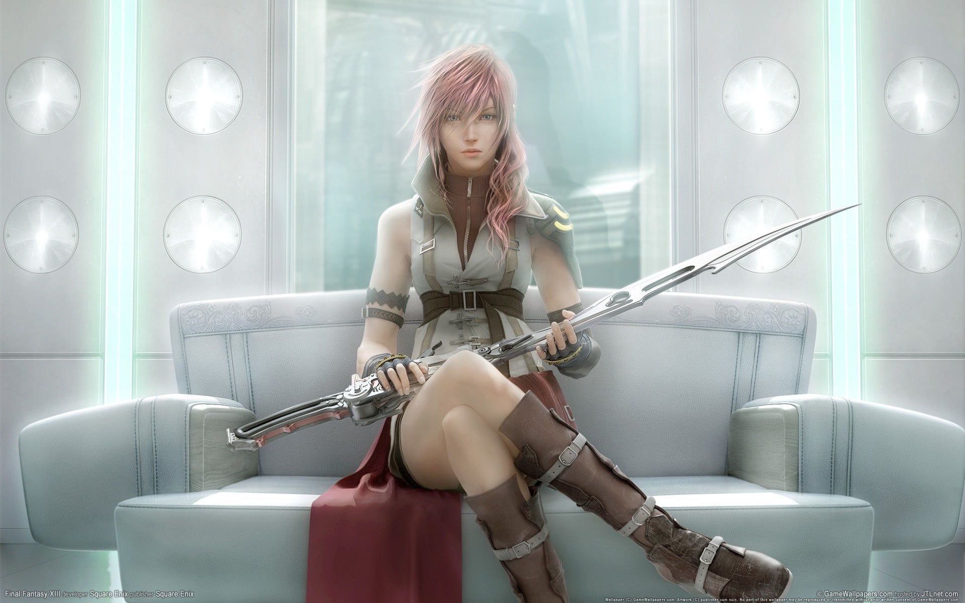Final Fantasy Lightning poster, Final Fantasy XIII, Claire Farron, video games HD wallpaper