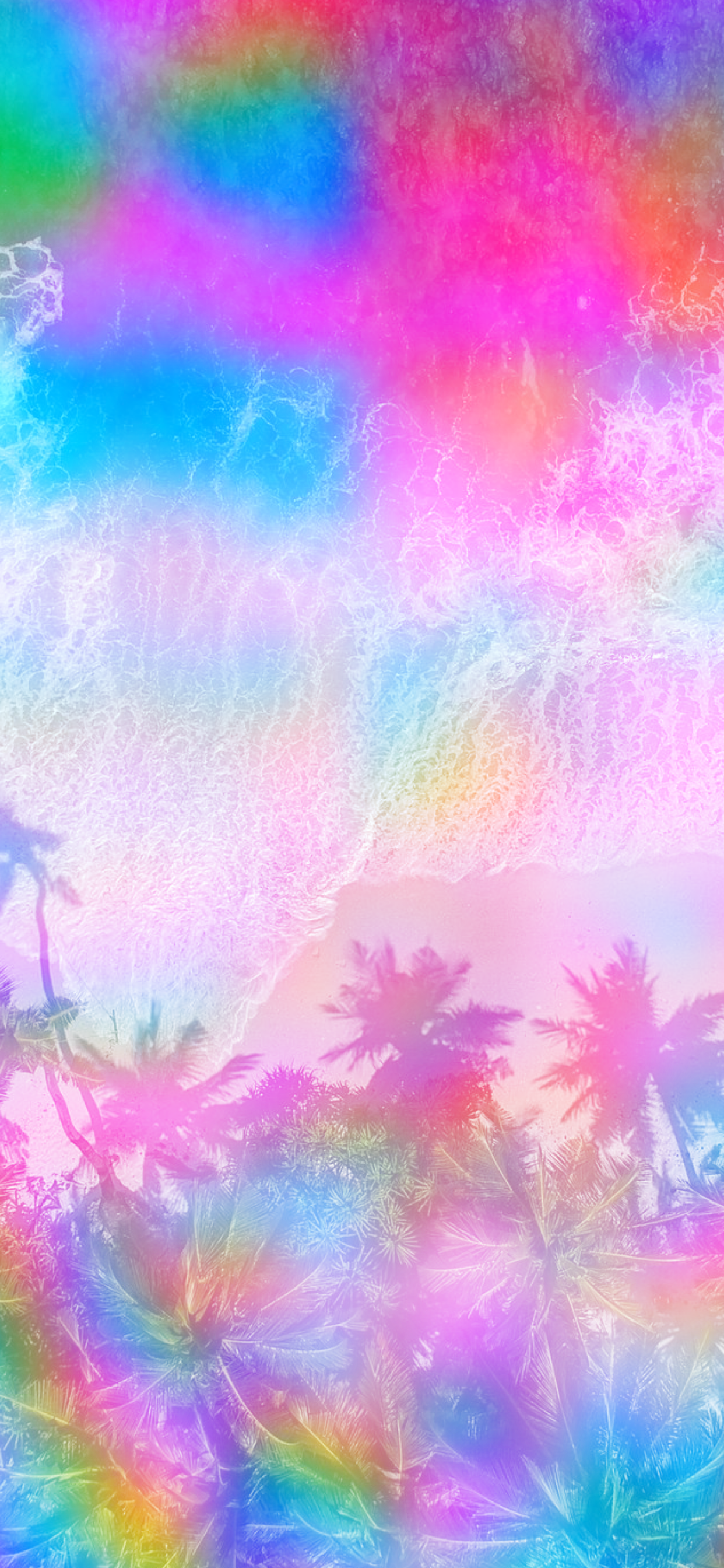 Beach Rainbow Wallpaper. Rainbow wallpaper, Planets wallpaper, Cute background