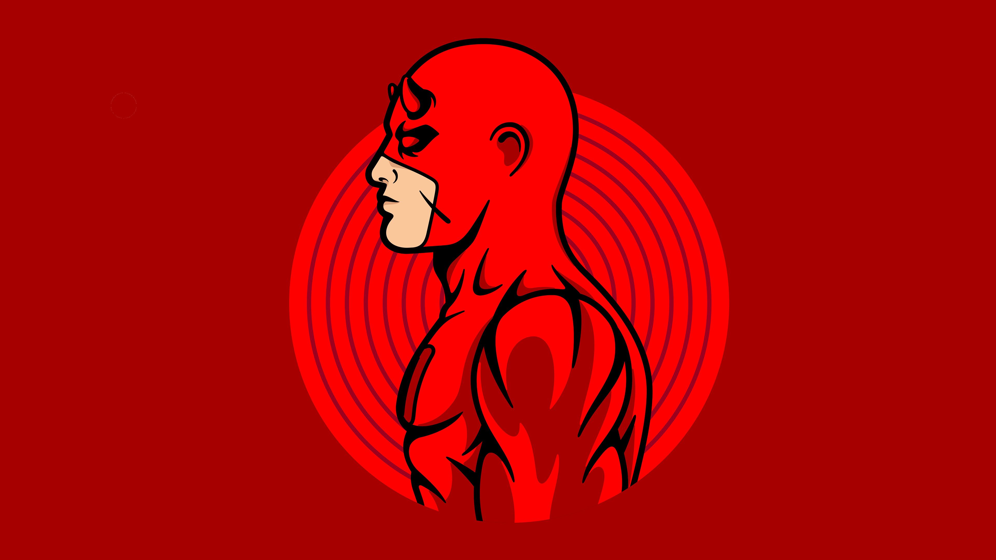 Comics Daredevil Red Minimalist Marvel Comics HD Wallpaper