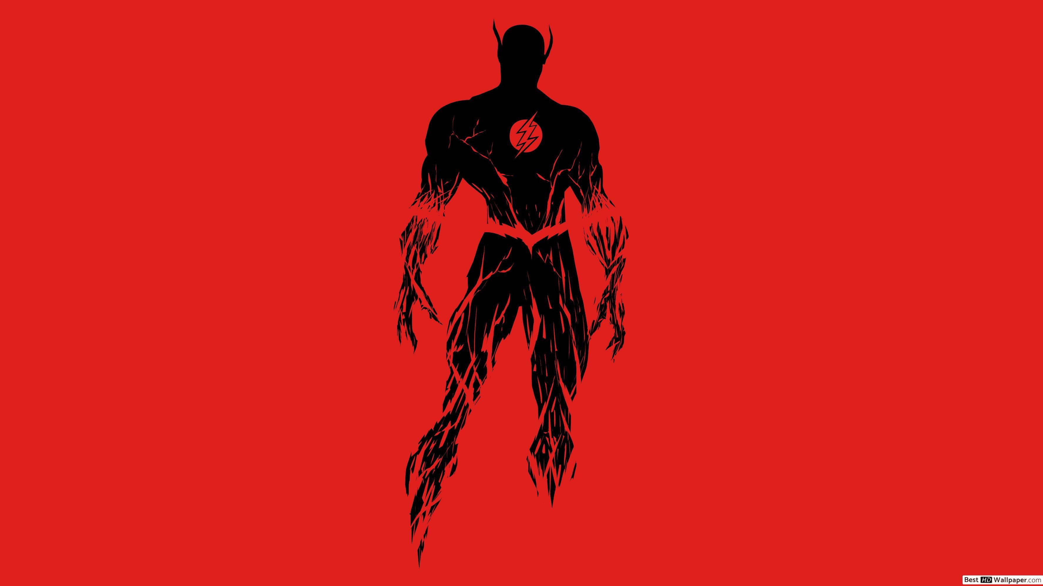 The Flash black and red minimalist HD wallpaper download