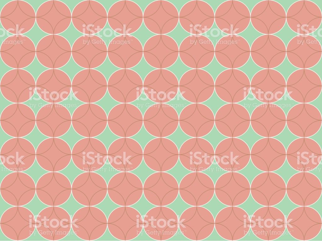 Beautiful Pastel Pink Circle On Green Mint Color Background