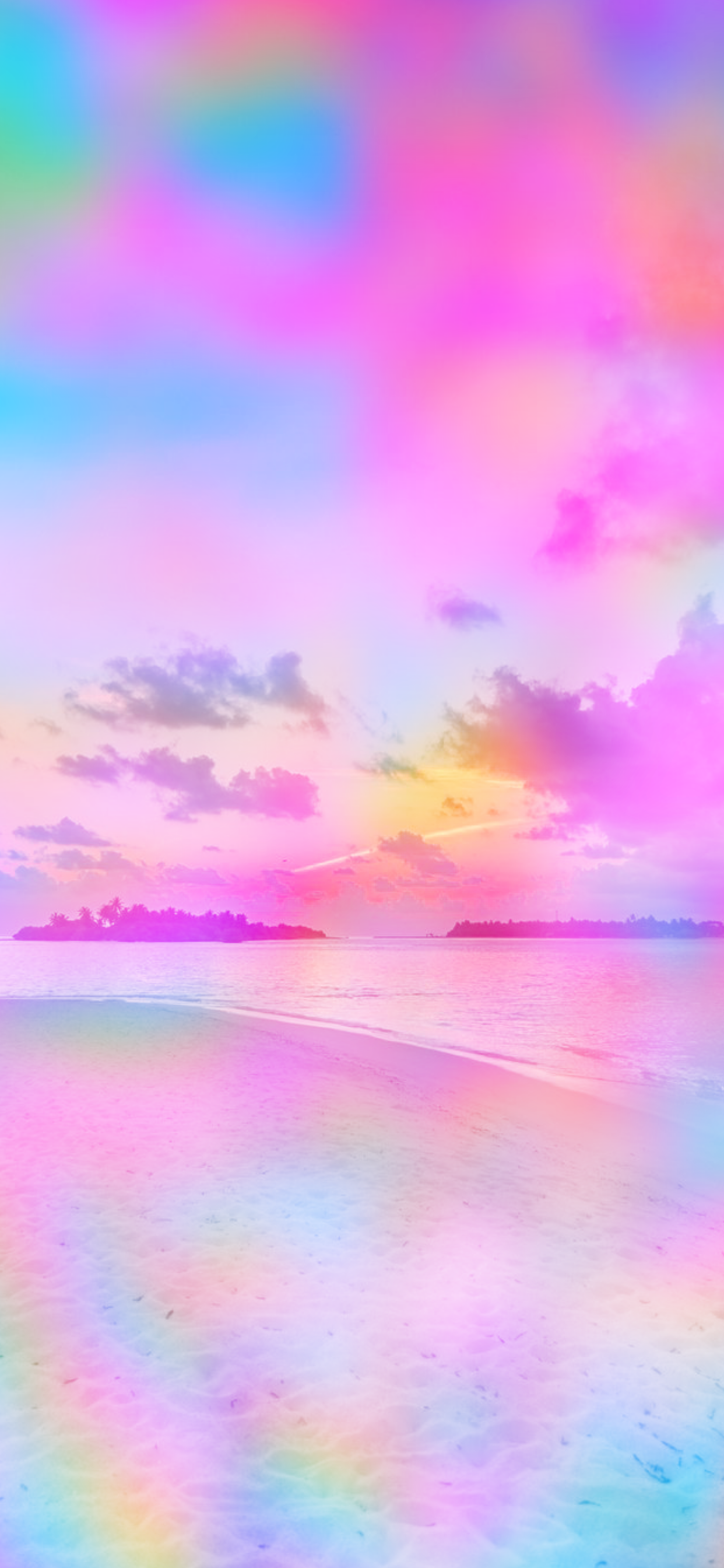 Beach Rainbow Wallpaper. Rainbow wallpaper, Wallpaper iphone summer, Pretty phone wallpaper