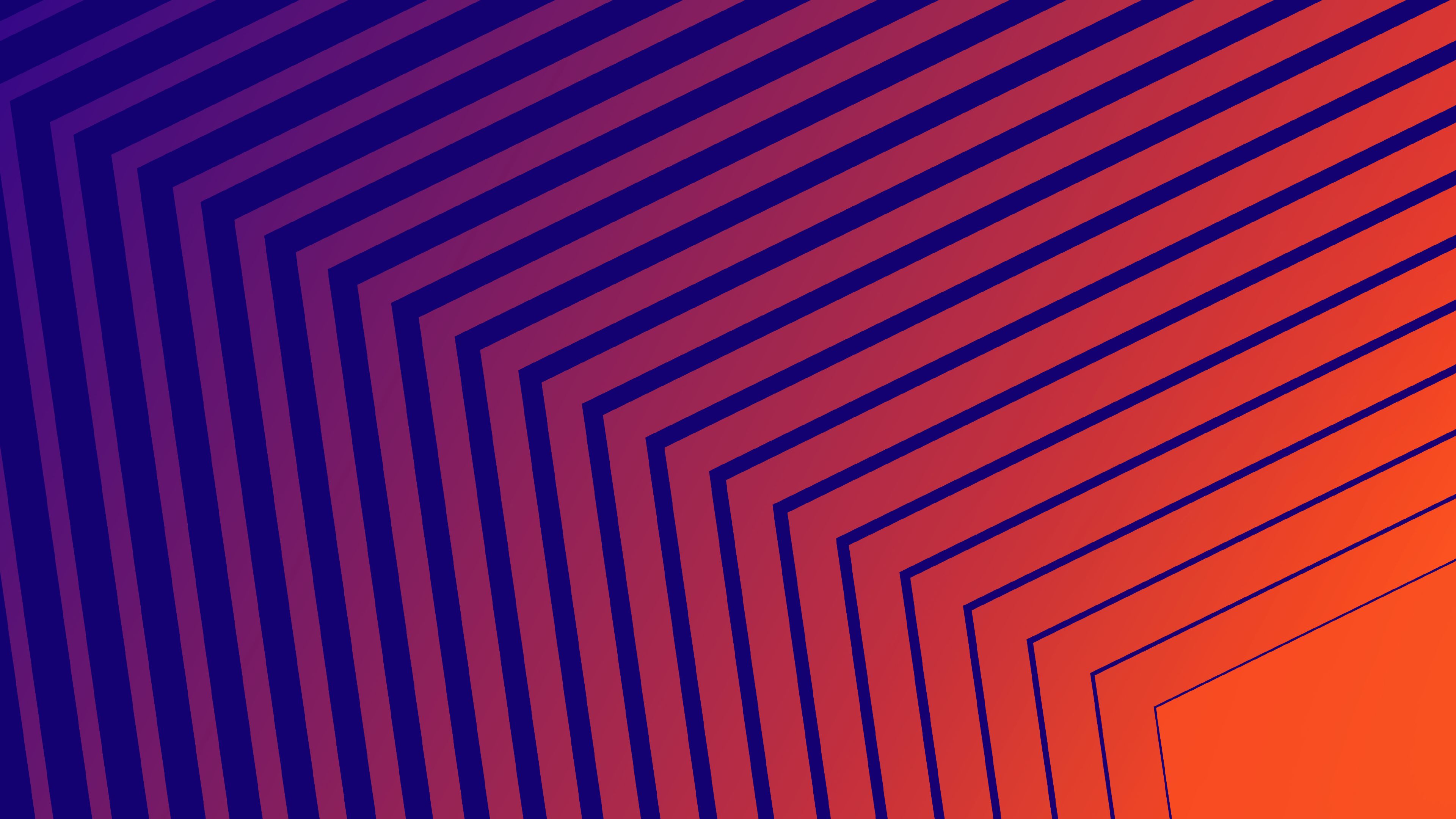 Geometric Shapes Orange 4K Wallpaper, HD Abstract 4K