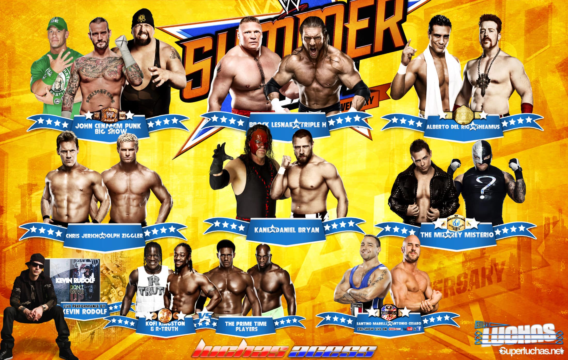 Wallpaper: WWE SummerSlam 2012 PPV Poster - #SummerSlam ｜ Superlights