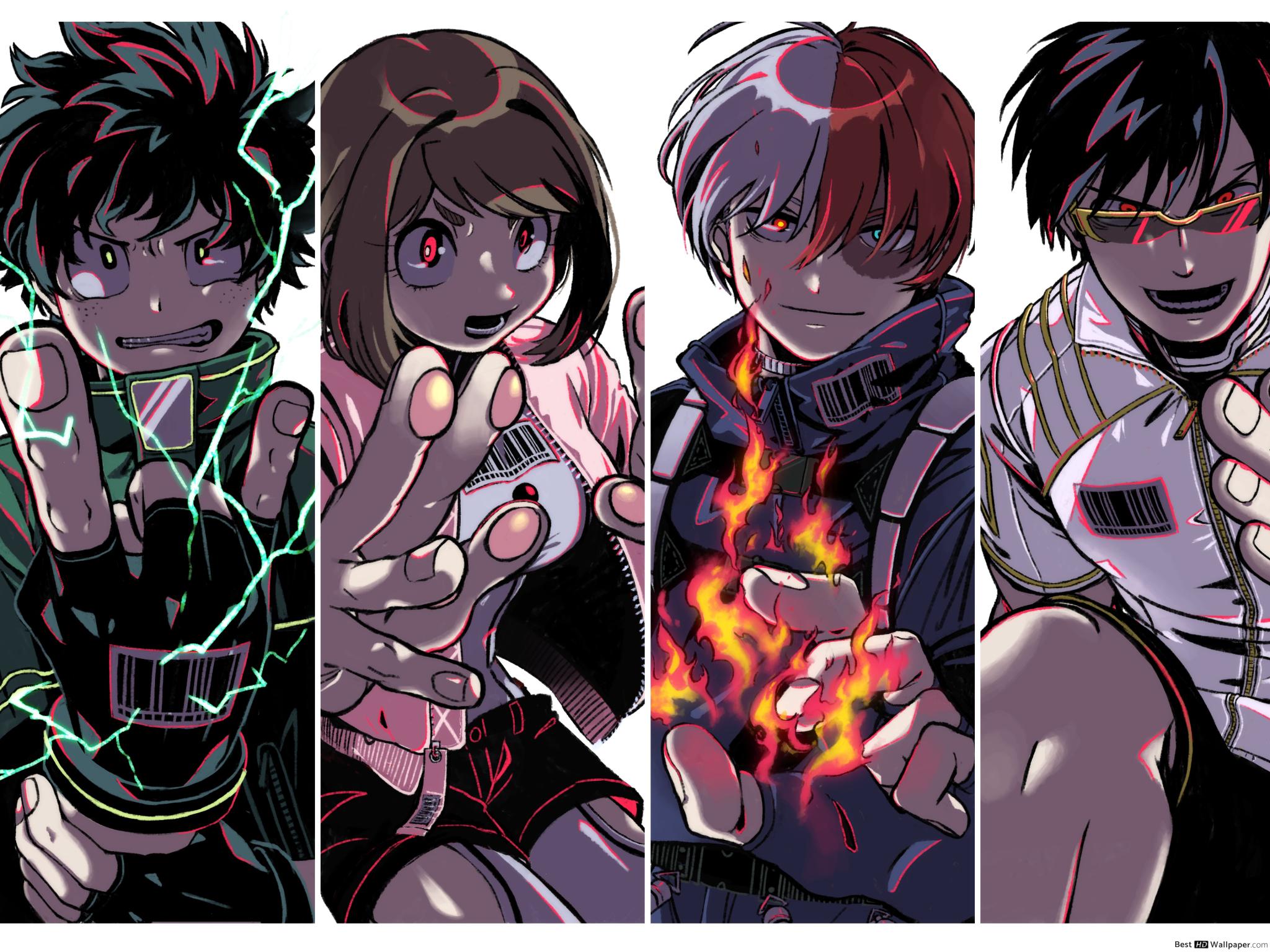 Izuku Midoriya, Ochaco Uraraca, Shoto Todoroki & Tenya Lida HD