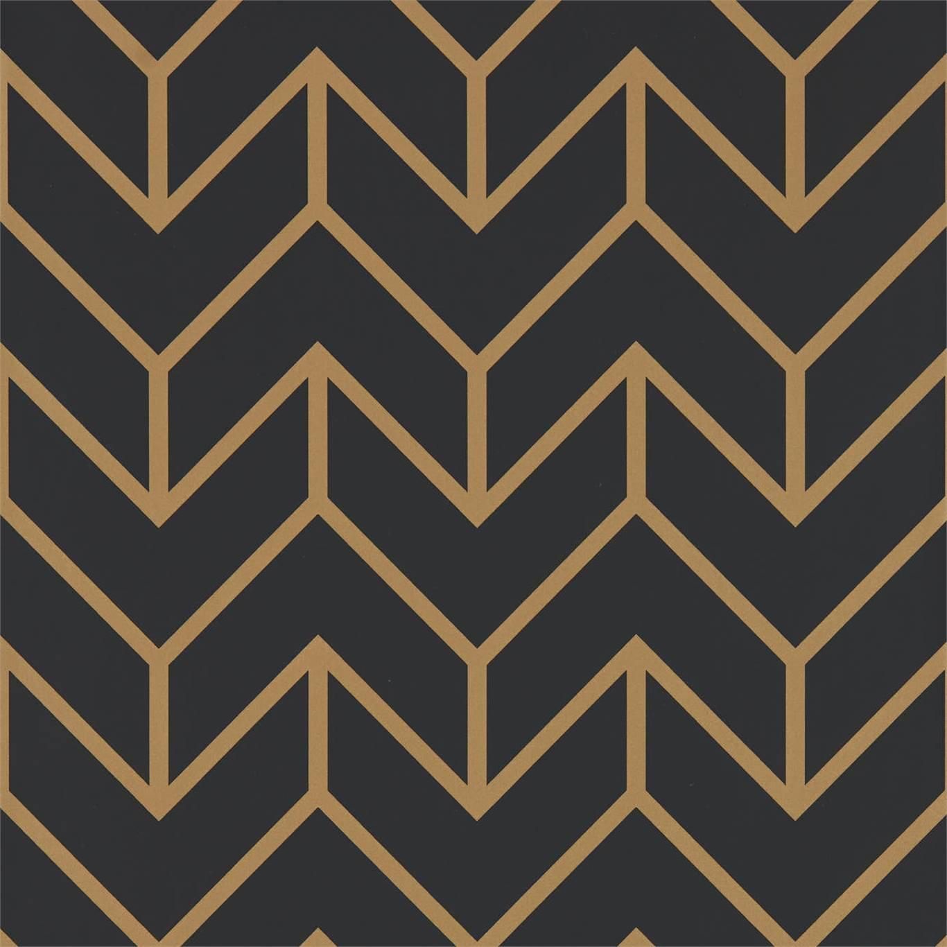 Harlequin Tessellation 111985 Wallpaper. Graphite Gold. Fashion