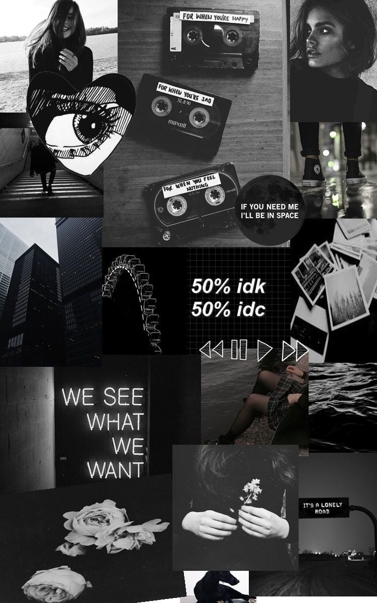 Pin by 𝘚𝘰𝘭 on  Wallpapers  Aesthetic Collage  Iphone wallpaper  tumblr aesthetic Black aesthetic wallpaper Dark wallpaper iphone