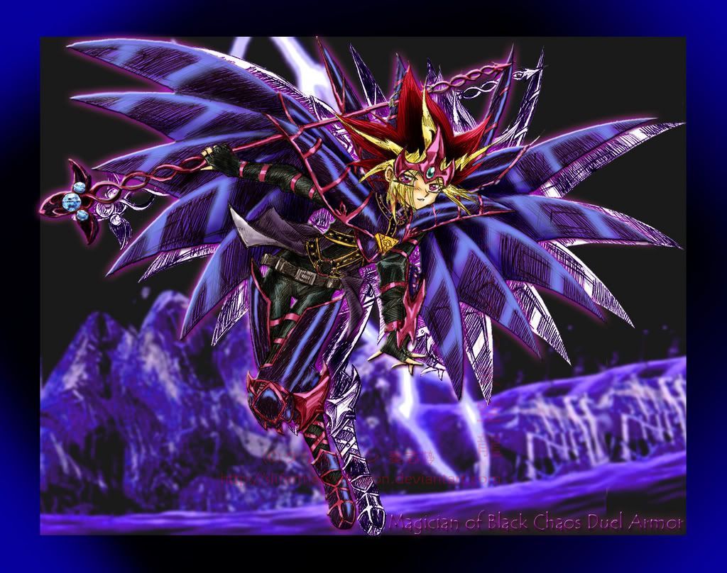 Dark Magician armor. Anime background wallpaper