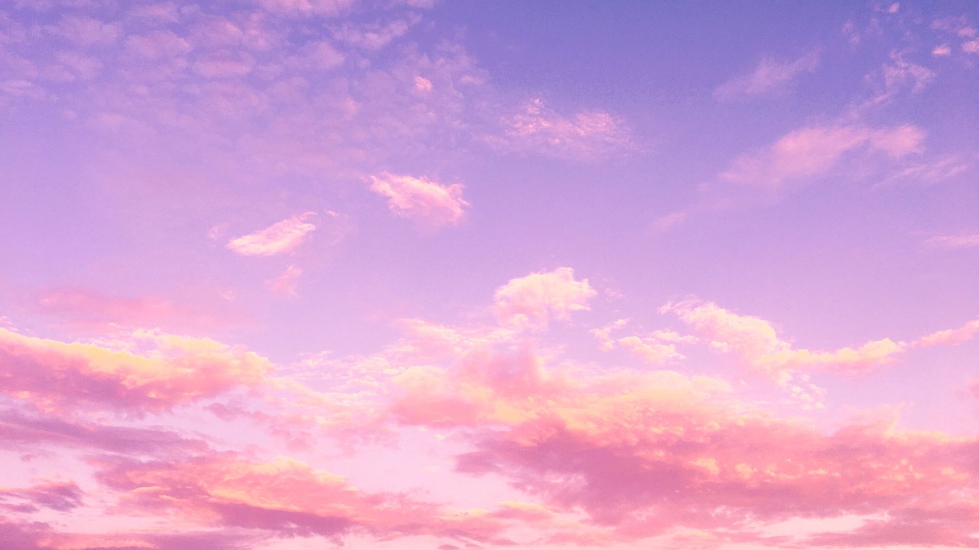 Pink Clouds Sky Summer Wallpaper