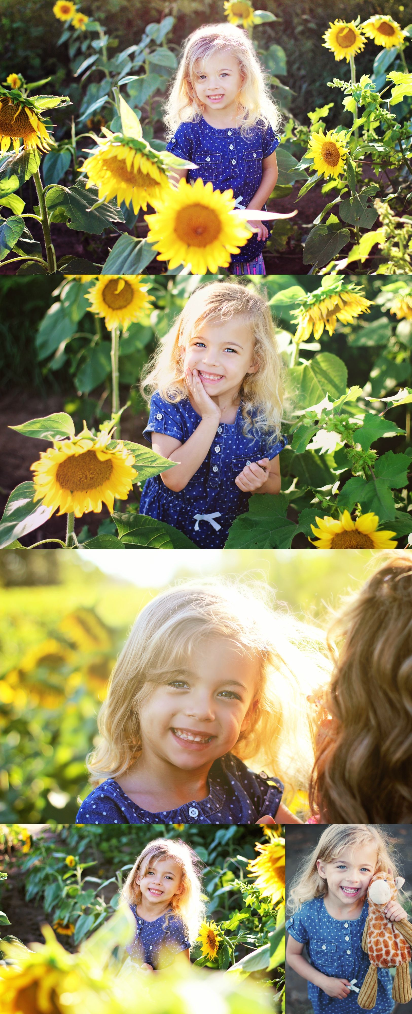 Sunflower Field Photography. Mother and daughter photo shoot