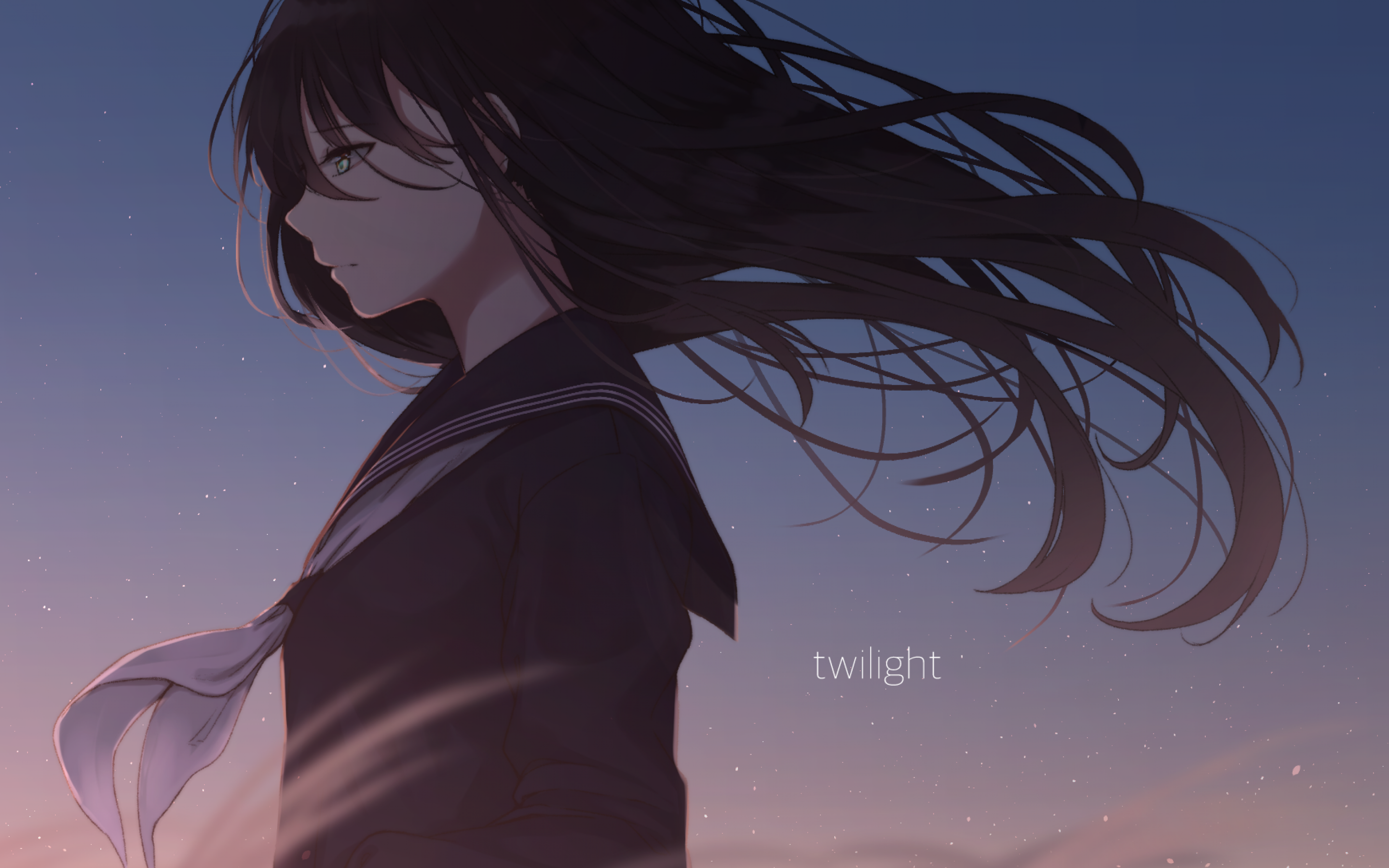 1600x2560 Anime Girl, Crying, Profile View, Sad, anime girl sad