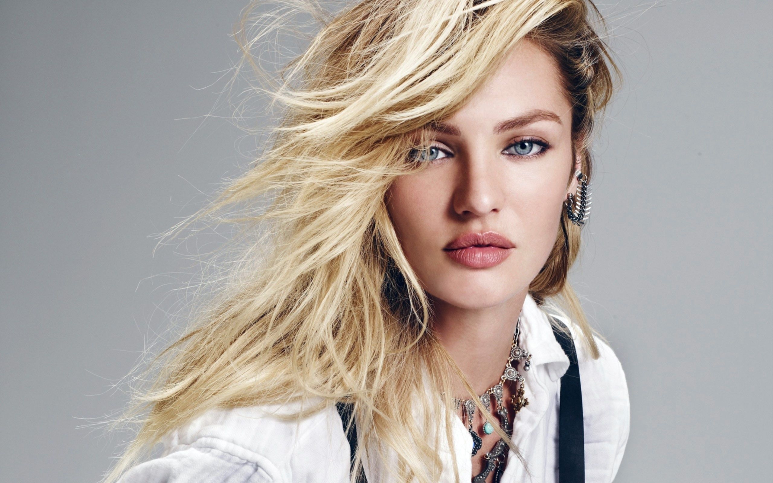 Women Candice Swanepoel Models South Africa Face Blue Eyes Woman