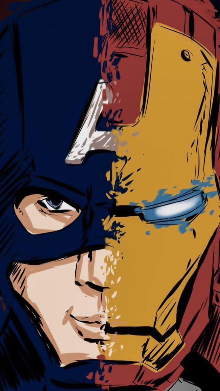 Captain America vs iron man faces poster 2019 con imágenes