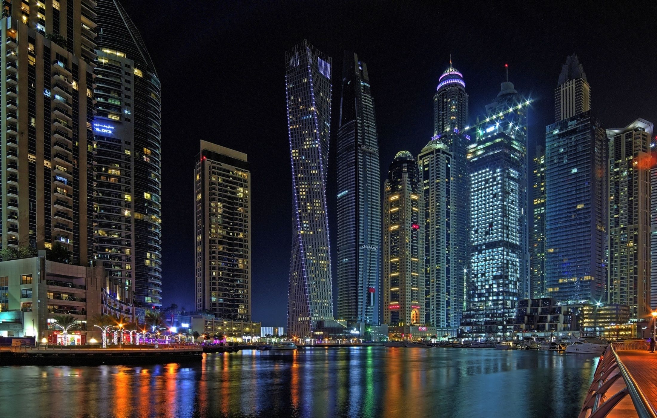 Dubai Buildings Night Lights Wallpapers - Wallpaper Cave