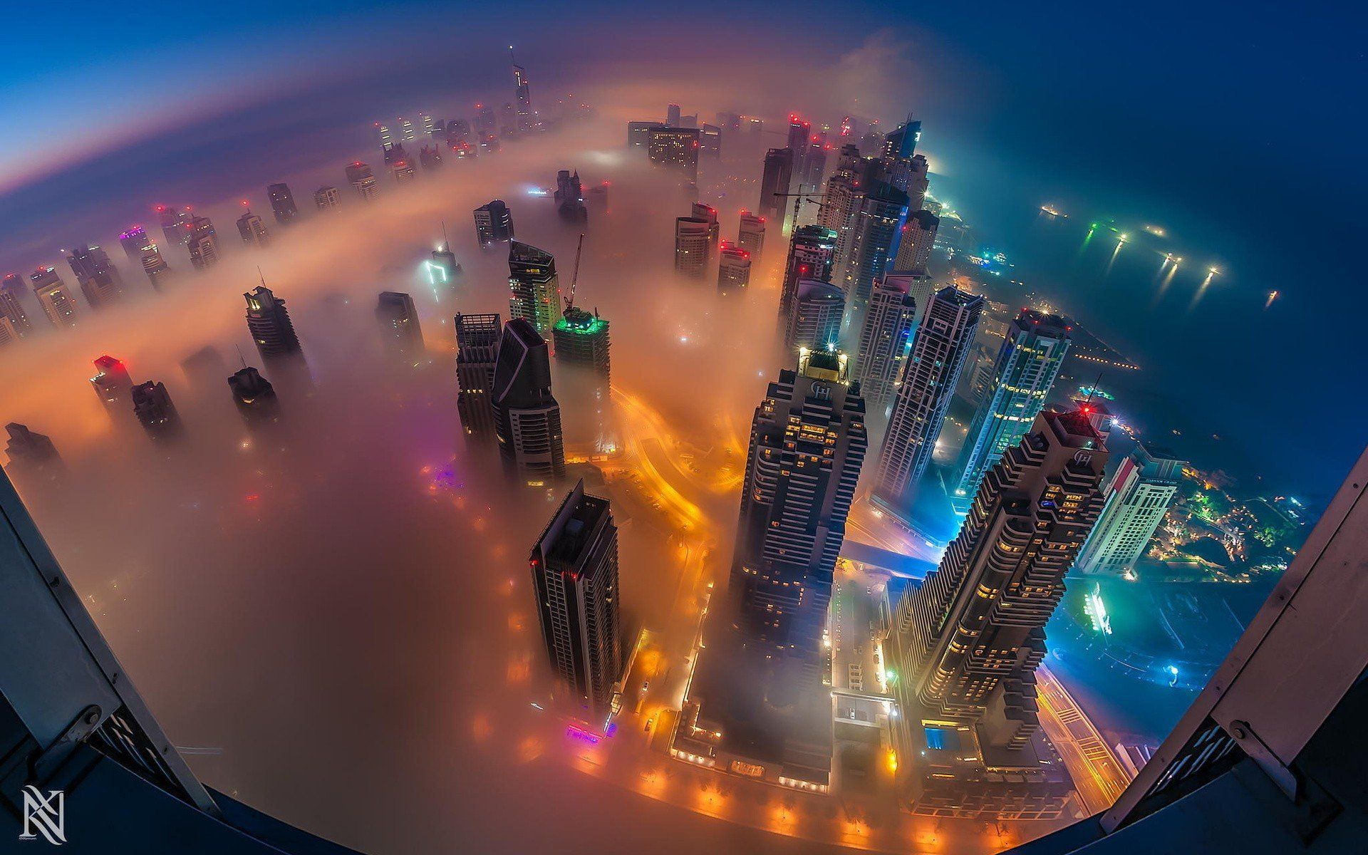 cityscape, City, Mist, Skyscraper, Dubai HD Wallpaper / Desktop