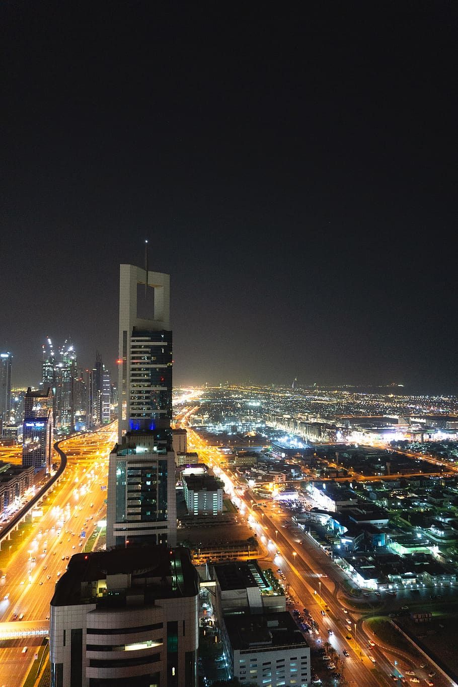 HD wallpaper: dubai, united arab emirates, lights, night