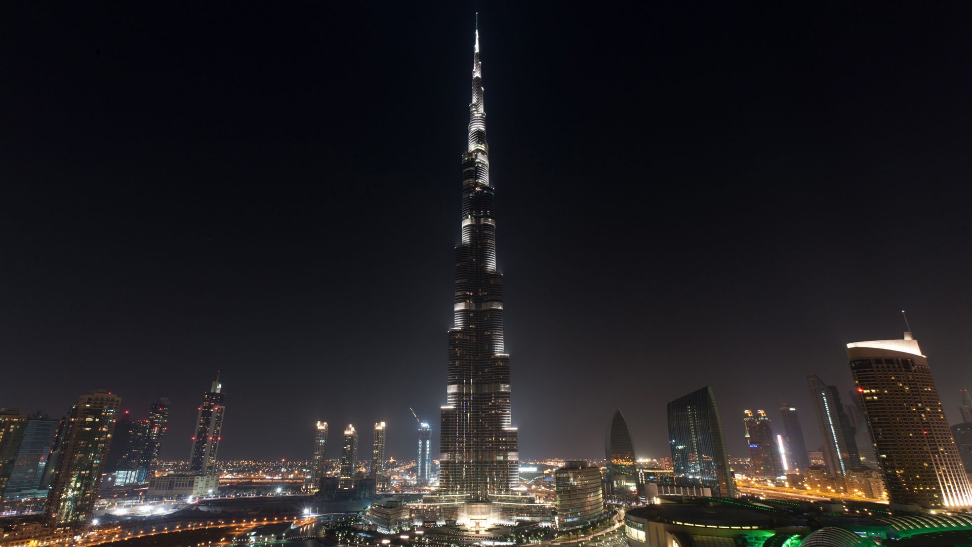 Burj Khalifa, Architecture, High Building, Skyscape, City, Night