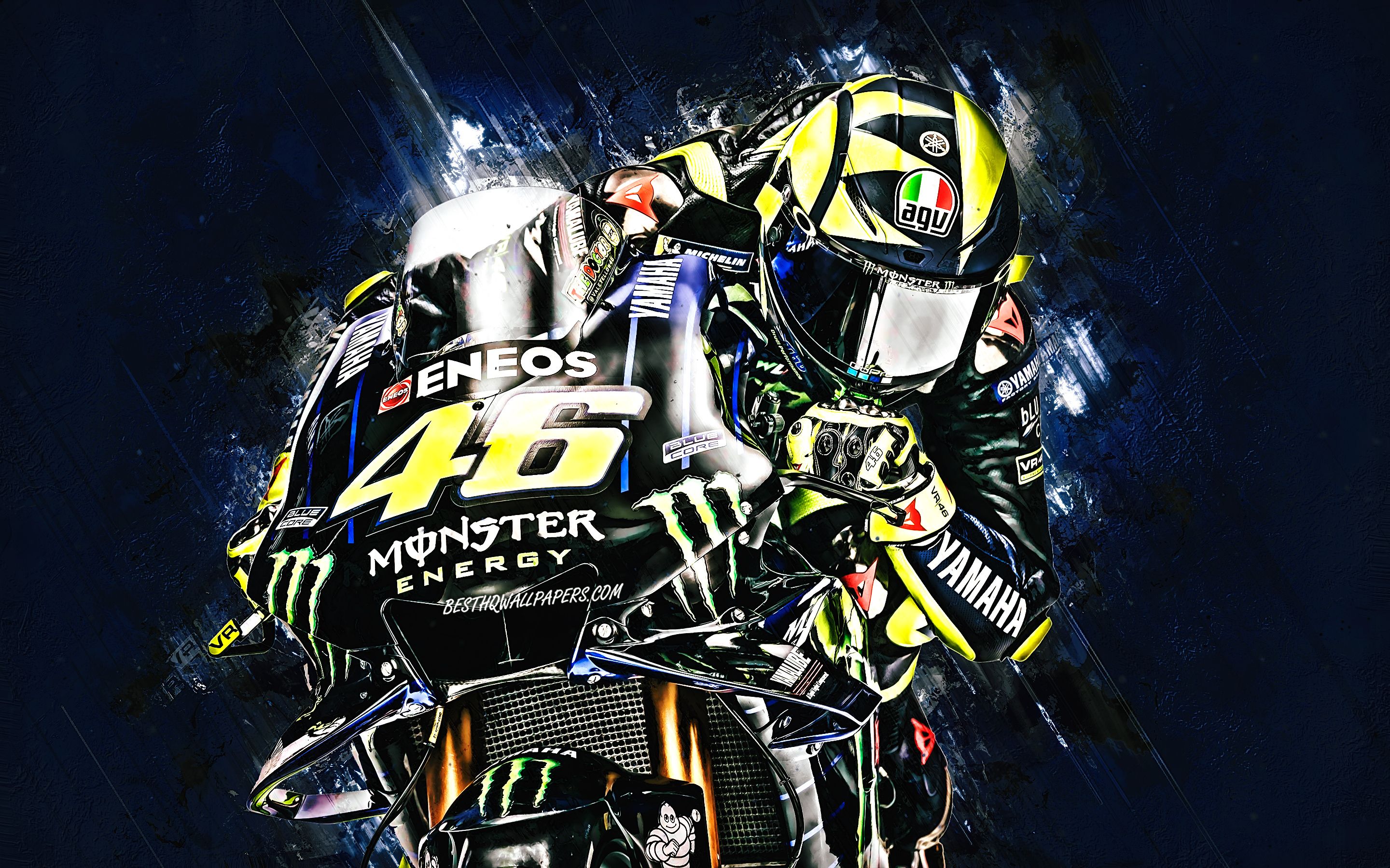 Download Wallpaper Valentino Rossi, MotoGP, Monster Energy Yamaha MotoGP, 46 Number, Yamaha YZR M Italian Professional Road Racer For Desktop With Resolution 2880x1800. High Quality HD Picture Wallpaper